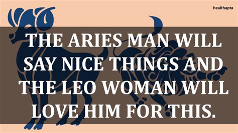 leo woman dating an aries man